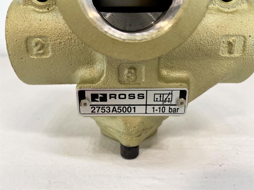 Ross 1" NPT Pneumatic Poppet Valve, 2753A5001, 1-10 BAR